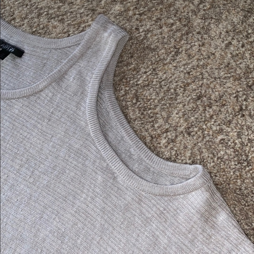 Beige Cold Shoulder Top - Picture 2 of 3